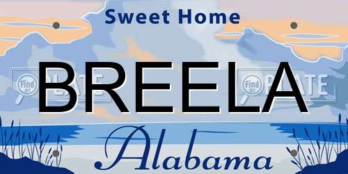 BREELA Alabama License Plate