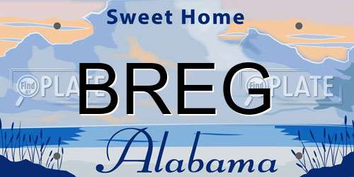 BREG Alabama License Plate