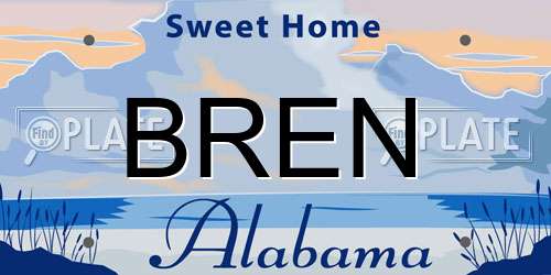 BREN Alabama License Plate