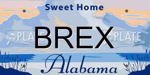 BREX Alabama License Plate