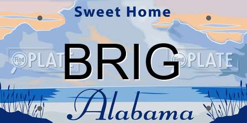 BRIG Alabama License Plate