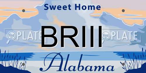 BRIII Alabama License Plate