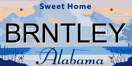BRNTLEY Alabama License Plate