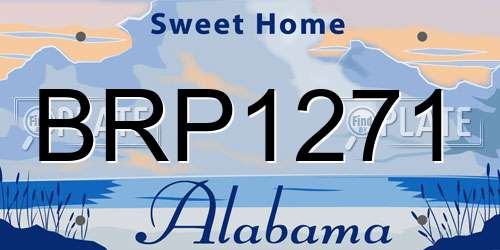 BRP1271 Alabama License Plate