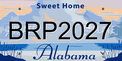 BRP2027 Alabama License Plate