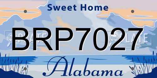BRP7027 Alabama License Plate