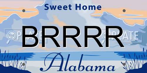 BRRRR Alabama License Plate