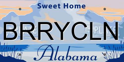 BRRYCLN Alabama License Plate