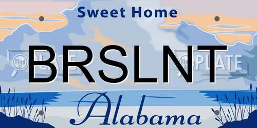 BRSLNT Alabama License Plate