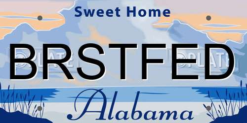BRSTFED Alabama License Plate