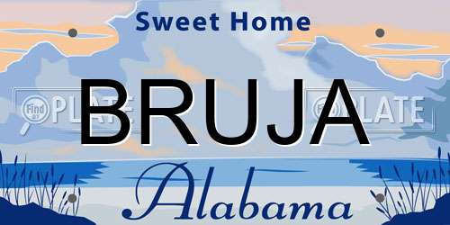 BRUJA Alabama License Plate