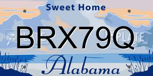 BRX79Q Alabama License Plate