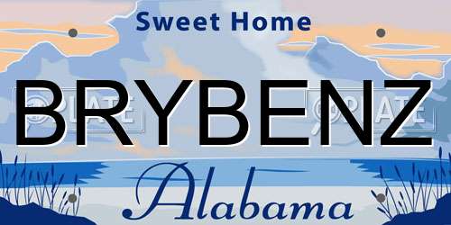 BRYBENZ Alabama License Plate