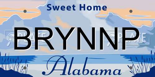 BRYNNP Alabama License Plate
