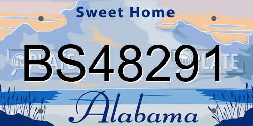 BS48291 Alabama License Plate