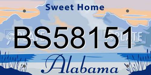 BS58151 Alabama License Plate