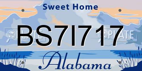 BS7I717 Alabama License Plate