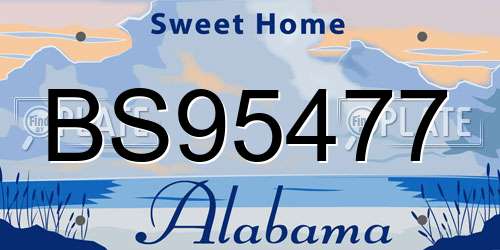 BS95477 Alabama License Plate