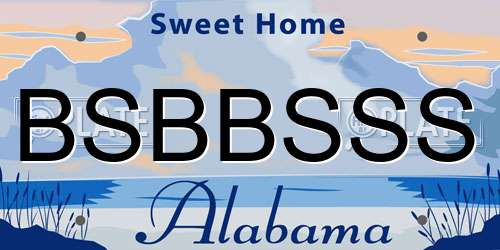 BSBBSSS Alabama License Plate