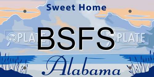 BSFS Alabama License Plate