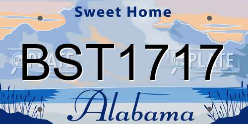 BST1717 Alabama License Plate