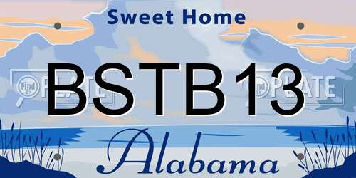BSTB13 Alabama License Plate