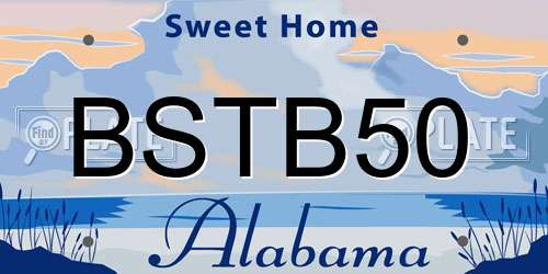 BSTB50 Alabama License Plate