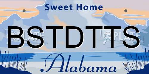 BSTDTTS Alabama License Plate