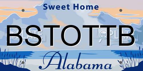 BSTOTTB Alabama License Plate