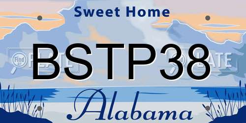 BSTP38 Alabama License Plate