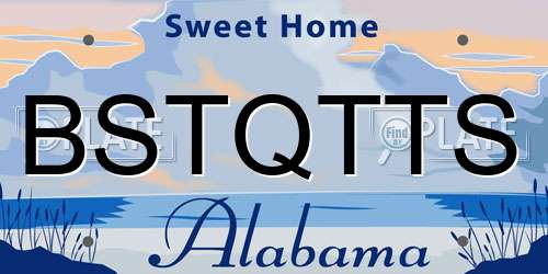 BSTQTTS Alabama License Plate