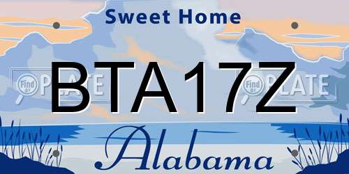 BTA17Z Alabama License Plate