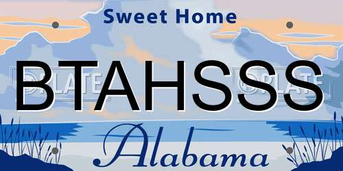 BTAHSSS Alabama License Plate