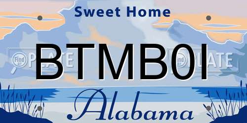 BTMB0I Alabama License Plate