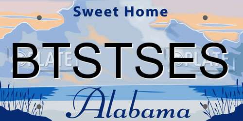 BTSTSES Alabama License Plate