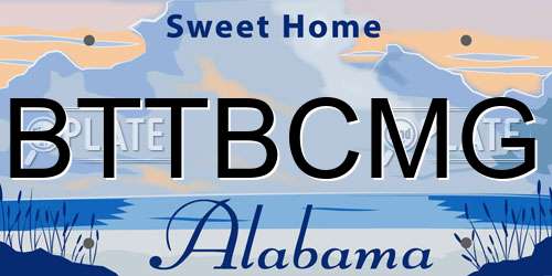 BTTBCMG Alabama License Plate