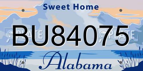 BU84075 Alabama License Plate
