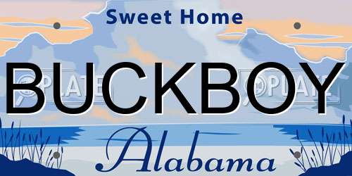 BUCKBOY Alabama License Plate