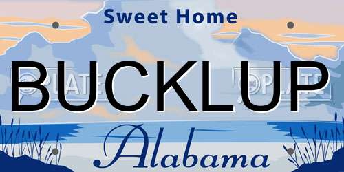 BUCKLUP Alabama License Plate