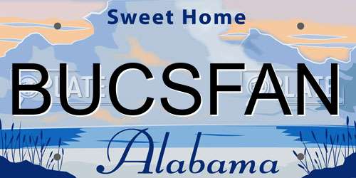 BUCSFAN Alabama License Plate