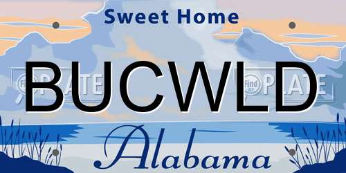 BUCWLD Alabama License Plate