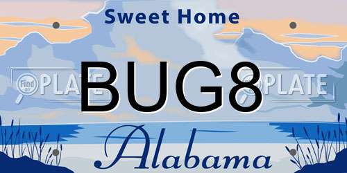 BUG8 Alabama License Plate