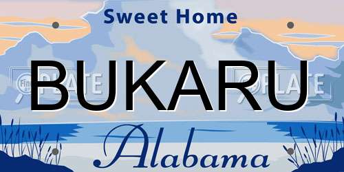 BUKARU Alabama License Plate