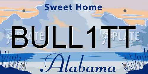 BULL1TT Alabama License Plate