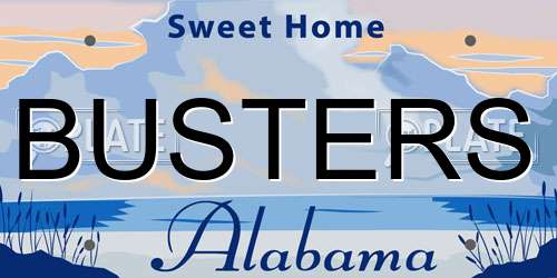 BUSTERS Alabama License Plate