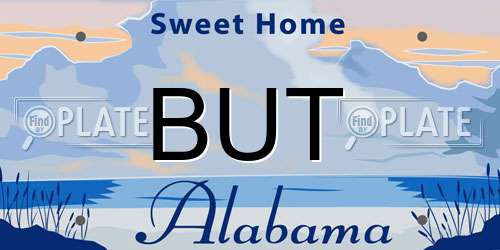 BUT Alabama License Plate