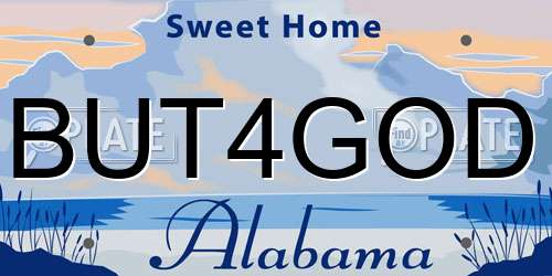 BUT4GOD Alabama License Plate