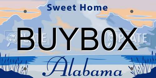 BUYB0X Alabama License Plate