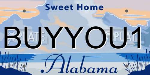 BUYYOU1 Alabama License Plate