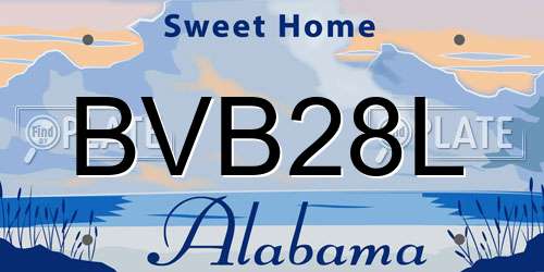 BVB28L Alabama License Plate